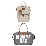 Yerli Baby Anne Bebek Bakım Sırt Çantası Termal Biberonlu Ve Mommy Bag Anne Bebek Bakım Çantası 2'Li Set