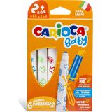 Yerli Carioca 42813 Jumbo Yıkanabilir Keçeli Boya Kalemi Bebek Süper 6 Lı - Yok - Çoklu