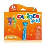 Yerli Carioca 42815 Teddy Jumbo Yıkanabilir Keçeli Boya Kalemi Bebek 6 Lı - Yok - Çoklu