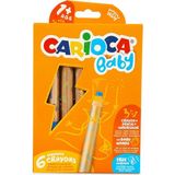 Yerli Carioca 42817 Jumbo Kuru Boya Kalemi Bebek Ahşap Gövdeli 3 In 1 - Yok