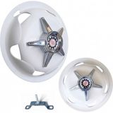Yerli Jant Kapak Beyaz 15" + F103 Yıldız Fırfırlı 4lü Takım