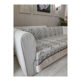 Yerli Krem KİLİM Kadife Baskılı Kaymaz Koltuk Ve Çekyat Örtüsü 170*210 Cm