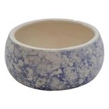 Yerli Misket Tabaklı Seramik Saksı 13x18 cm - Dekoratif Modern Tasarım Çiçek Saksısı - Mavi