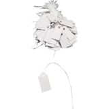 Yerli Üretim Küçük Boy Beyaz Renk 2 /1 cm 80 Adet Karton Ipli Etiketi