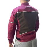 Yerli Üretim Motosiklet Yazlık Mont Ce Onaylı Omuz Dirsek Koruması Soft Sırt Koruma Bordo - XL