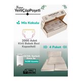 YerliÇöpPoşeti Korbell 15/16l Uyumlu Yerli Bebek Bezi Çöp Poşeti 4lü