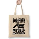 Yes I Am A Doctor Funny Job Phrase Design Bez Çanta Uzun Saplı - Açık Bej - 40 X 40