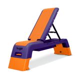 Yes4All Çok Fonksiyonlu Fitness Aerobik Basamak Platformu/Aerobik Güverte, Ev Spor Salonu için Ev Basamaklı Egzersiz Tezgahı (Turuncu/Mor)