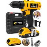 Yeshills STURDY PRO 46 v 5 Ah Çift Akü Li-ion Akülü Vidalama Matkap Universal 7-19 Lokma Uç Darbeli