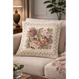 Yeshome Collection Bella Flora Goblen Yastık Kılıfı 45x45 cm Çift Yön Desenli – İkili Alıma 20x35 cm Supla Hediyeli