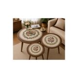 Yeshome Collection Royal Bouquet Şönil 3 Parça Fiskos Örtüsü 1X (50x yuvarlak) - 1X (40x yuvarlak) - 1X(30x yuvarlak)