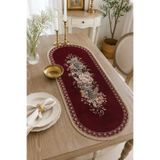 Yeshome Collection Vintaqe Bouquet Goblen 40x90 Oval Sehpa Örtüsü