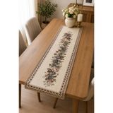 Yeshome Collection Vintaqe Bouquet Şönilli Goblen 40x140 Dikdörtgen Sehpa Örtüsü - Runner