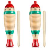 Yeshone 2 Adet Renkli Balık Şekilli Guiro Enstrümanı Latin Perküsyon Müzik Aletleri Ahşap Kurbağa Enstrümanı Müzikal Perküsyon Enstrümanları Yetişkinler Çocuklar için Ritim Çubuklu