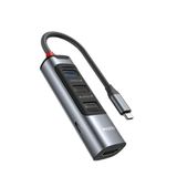YESIDO 5in1 3 Adet Usb 3.0/1 Adet 100W Type-C ve 1 Adet 4K 30Hz HDMI Çıkışlı Hub Dönüştürücü