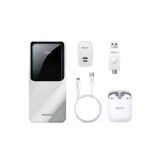 Yesido CG10 5in1 12W Şarj Aleti Kablo Powerbank Flash Bellek Airpods Set - Beyaz