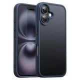 YESIDO İphone 16 Kılıf Mat Smoth Touch Kamera Yükseltili Metal Çerceveli Hassas Butonlu Premium Kapak, Lacivert, Tek Ebat, pc14-ipp16-lacivert
