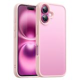 YESIDO İphone 16 Kılıf Mat Smoth Touch Kamera Yükseltili Metal Çerceveli Hassas Butonlu Premium Kapak, Pembe, Tek Ebat, pc14-ipp16-pembe