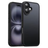 YESIDO İphone 16 Kılıf Mat Smoth Touch Kamera Yükseltili Metal Çerceveli Hassas Butonlu Premium Kapak, Siyah, Tek Ebat, pc14-ipp16-siyah