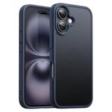 YESIDO İphone 16 Plus Kılıf Mat Smoth Touch Kamera Yükseltili Metal Çerceveli Hassas Butonlu Premium Kapak, Lacivert, Tek Ebat, pc14-on6pluslacivert