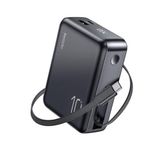 Yesido YP70 10.000 mAh 3in1 22.5W PD Hızlı Şarj Powerbank, Dijital Gösterge, Uzayabilen Kablo, Siyah