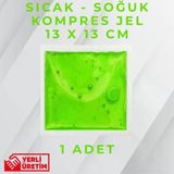 Yeşil 13X13 Cm 1 Adet Soğuk Kompres Jel Buz Aküsü Soğuk Zincir Buz Jeli Buz Torbası Strafor Kutu İçi Jel