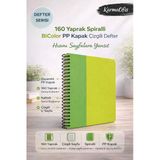 Yeşil 160 Yaprak Spiralli Defter Bicolor Pp Kapak Çizgili A4 Okul & Ofis Defteri