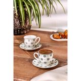 Yeşil 2 Kişilik Mini Çini Kahve Fincan Takımı 90 ml - Seçenek 1