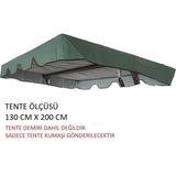 Yeşil 3 Kişilik Salıncak Tentesi Gölgelik Kumaşı - Seçenek 1