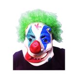 Yeşil Afro Peruklu Palyaço Maske TK24242421794