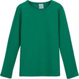 Yeşil Basic Mevsimlik Likralı Uzun Kollu Kız Çocuk Tişört - 1 Yaş