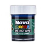 Yeşil Cam Boyası Vitray Boyası 25 Ml 1 Adet Nova Color Su Bazlı Yeşil Cam Vitray Boyası 1 Adet 25 Ml