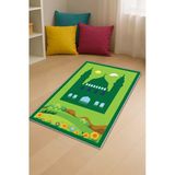 Yeşil Cami Temalı Unisex Çocuk Seccadesi CS06