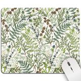 Yeşil Çiçekli Mouse Pad, Vintage Botanik Bitki Kare Bilgisayar Fare Altlıkları Sevimli Yıkanabilir Doğa Estetik Bitki Küçük Mouse Mat Kaymaz Oyun Ofis Dizüstü Bilgisayar Kablosuz Fare Masası
