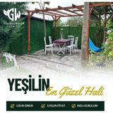 Yeşil Çim ve Bahçe Örgü Çiti, 80 cm x 1 M, Dayanıklı ve Şık Bahçe Düzeni Sağlar. - Seçenek 1 - Ahşap