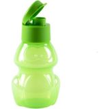 Yeşil Çocuk Şişe 310ML Pratik Kapaklı Suluk, Eğlenceli ve Hafif Su Şişesi - Seçenek 1 - Ahşap