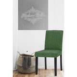 Yeşil Çubuk Desen Jakarlı Esnek Yıkanabilir Lastikli 1 Adet 45 x 45 x 60 Boyutunda Sandalye Kılıfı - 45 x 45 cm