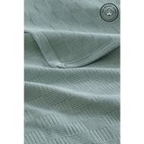 Yeşil Dama Desenli Çift Kişilik Yatak Örtüsü Otel Konforu Lüx Pike - Ahşap - Seçenek 1