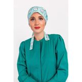 Yeşil Diş Desenli Tesettür Doktor Hemşire Hastane Aşçı Cerrahi Bone