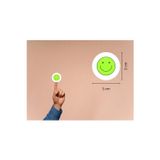 Yeşil Emoji Gülen Suratlar Etiketleri Sevimli Gülümseyen Yüz Yuvarlak Mat Sticker 3 Cm (95 Adet)