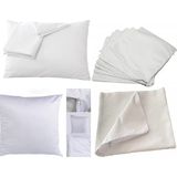 Yeşil Erik %100 Pamuk Kumaş Kırlent Içi Kılıf Yastık Astarı Fermuarlı Koltuk Kırlent Kılıfı Astarı Beyaz 4 Adet - 50 x 70 cm