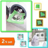 Yeşil Fermuarlı Ayakkabı Yıkama Filesi + Çamaşır Yıkama Filesi Battal Boy - 2Li Set Z5x6u5