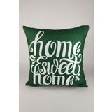 Yeşil Home Sweet Kırlent Kılıfı-37