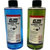 Yeşil Kandil Yağı 250 Ml, Kokusuz ve Dumansız Iç Mekan Gaz Lambası Yakıtı, 2'li Set - Seçenek 1