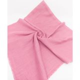 Yeşil Koala Düz Pamuklu Flamlı Koton Eşarp 100X100 cm - Açık Pembe