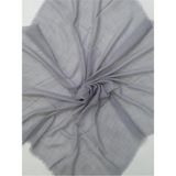 Yeşil Koala Düz Pamuklu Flamlı Koton Eşarp 100X100 cm - Gri