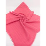 Yeşil Koala Düz Pamuklu Flamlı Koton Eşarp 100X100 cm - Pembe