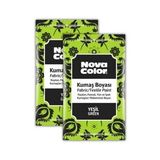 Yeşil Kumaş Boyası Toz 12 gr 2 Adet Nova Color Toz Kumaş Boyası Yeşil Kot Pantalon Gömlek Tişört Tekstil Kumaş Boyası 2 Adet