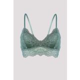 Yeşil Lace With Floral Pattern Bralet Sütyen