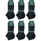Yeşil - Lacivert Ultra 6'lı Lüks Bambu Yarım Erkek Çorap CRP396 - Standart